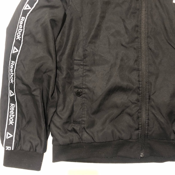 Reebok Full Zip Fall Jacket Womens Size XL Black and White - Picture 3 of 10